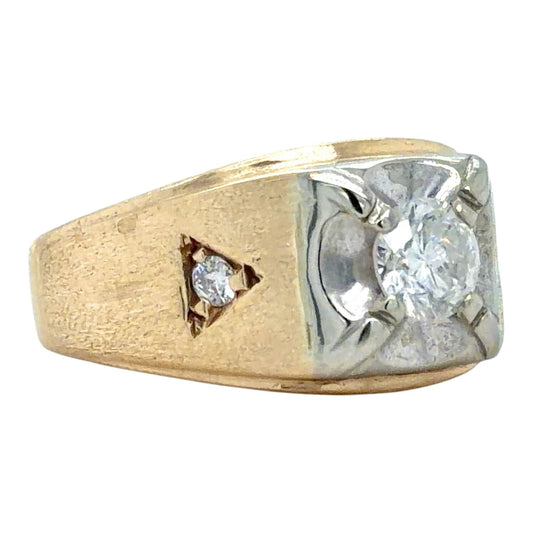 4/5ctw Diamond 10k Two-Tone Gold Ring 10.7g Size 10.5