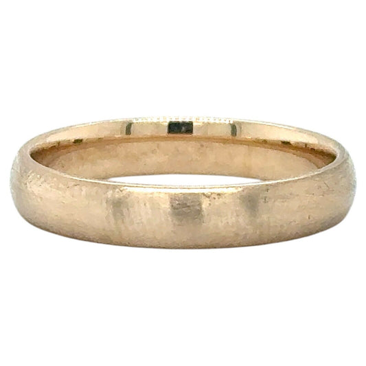 14k Yellow Gold 3.9mm Wedding Band Ring 4.2g Size 9