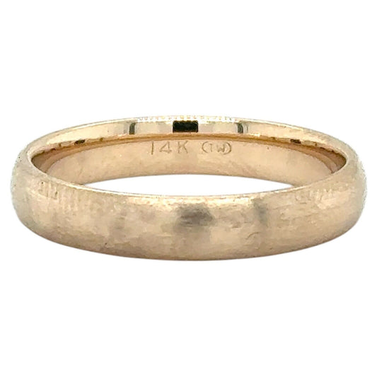 14k Yellow Gold 3.9mm Wedding Band Ring 4.2g Size 9