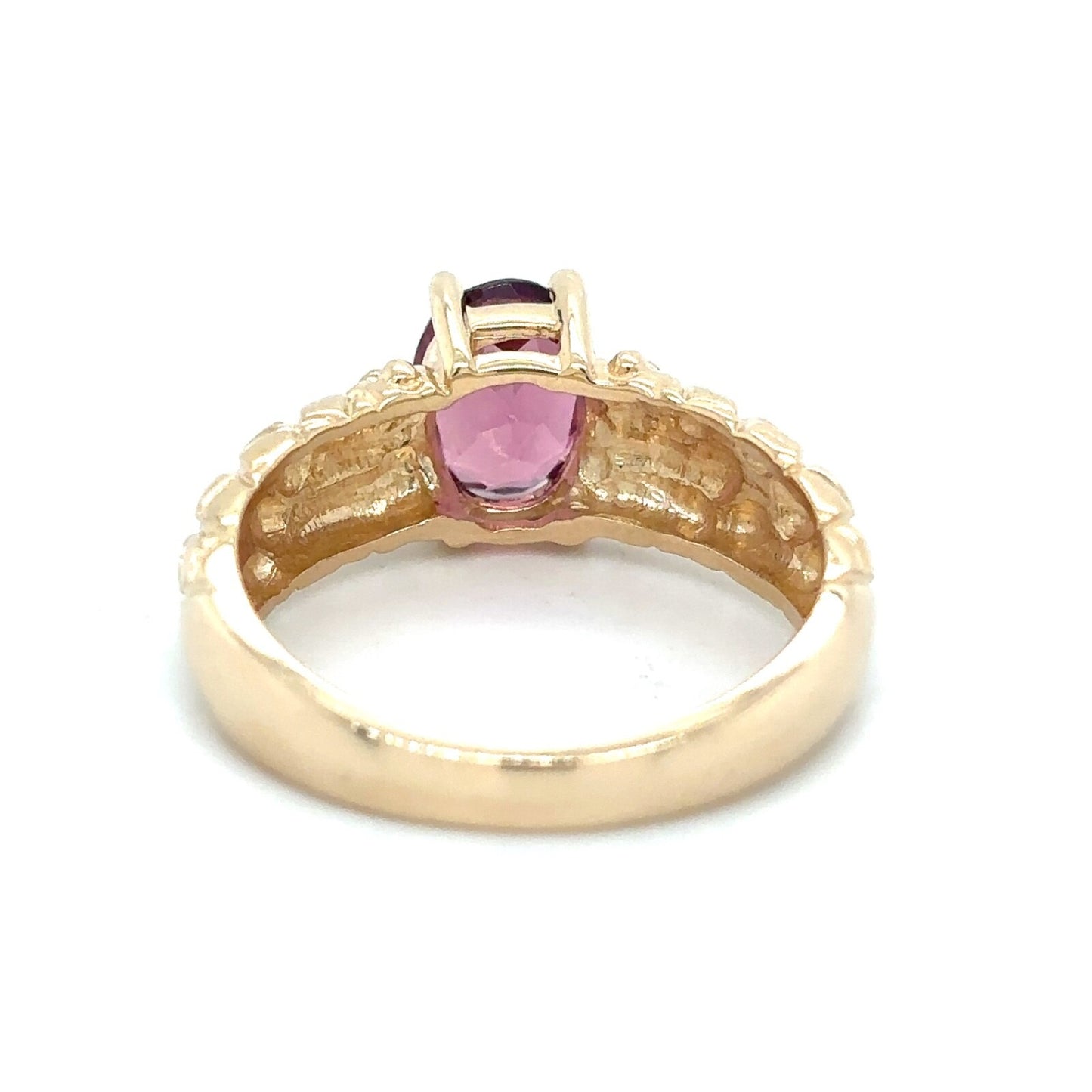 Pink Spinel Solitaire 10k Yellow Gold Ring 3.4g Size 6.75