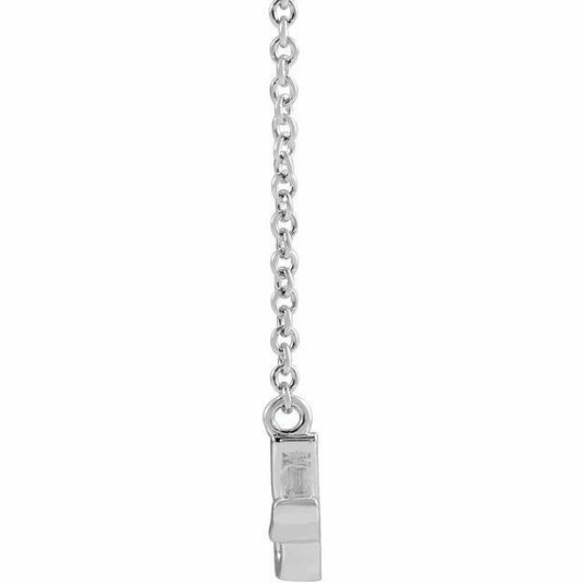 Sterling Silver Petite Mommy Script 18 inch Necklace