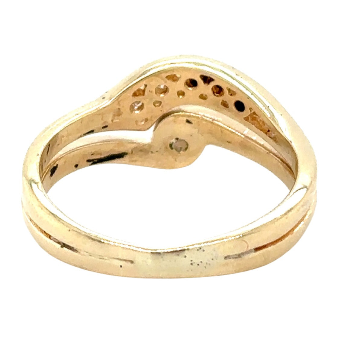 1/4ct Diamond 14k Yellow Gold Size 6.75 Wedding Ring Set 4.2g