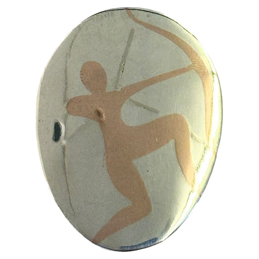 Brass Hunter Design Sterling Silver Oval Pendant 11.9g