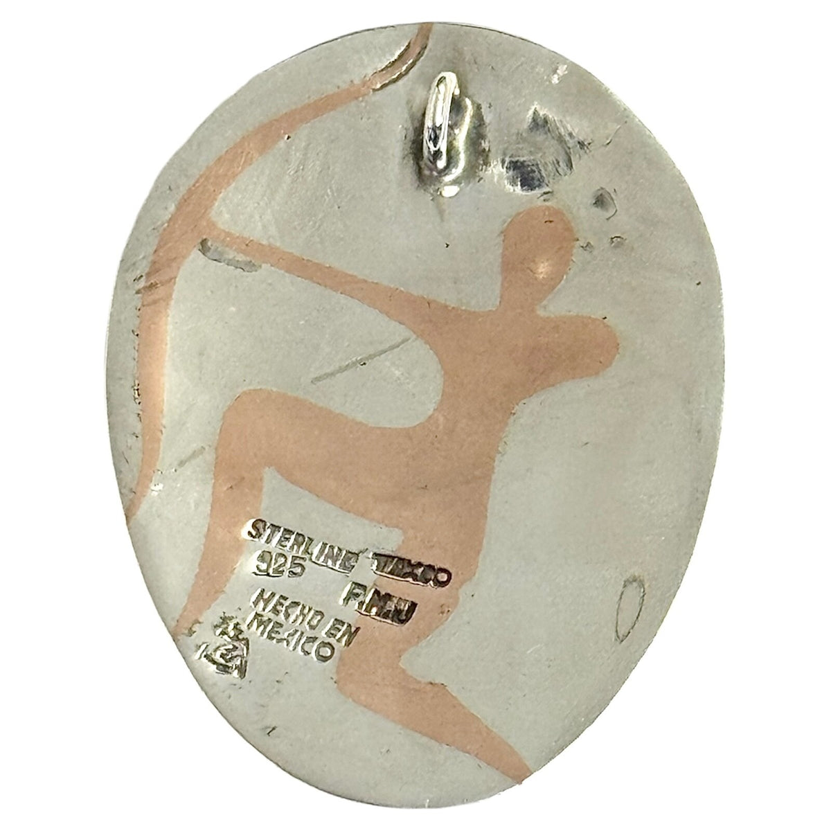 Brass Hunter Design Sterling Silver Oval Pendant 11.9g