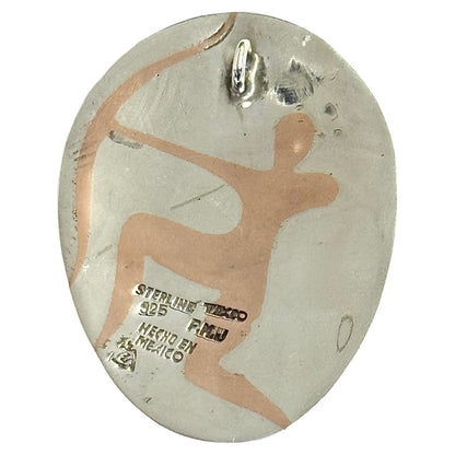 Brass Hunter Design Sterling Silver Oval Pendant 11.9g