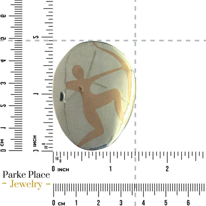 Brass Hunter Design Sterling Silver Oval Pendant 11.9g