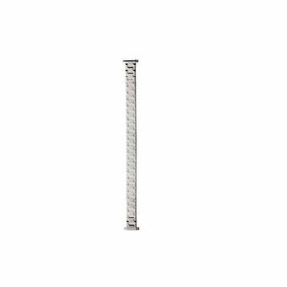 Ladies Silver Straight Spring Expansion Metal Watch Strap Band 10-14mm