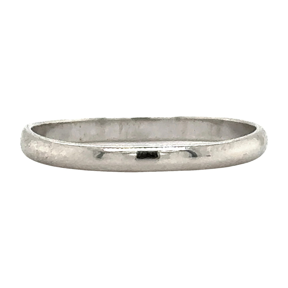2.1mm 10k White Gold Wedding Band 1.3g Size 8