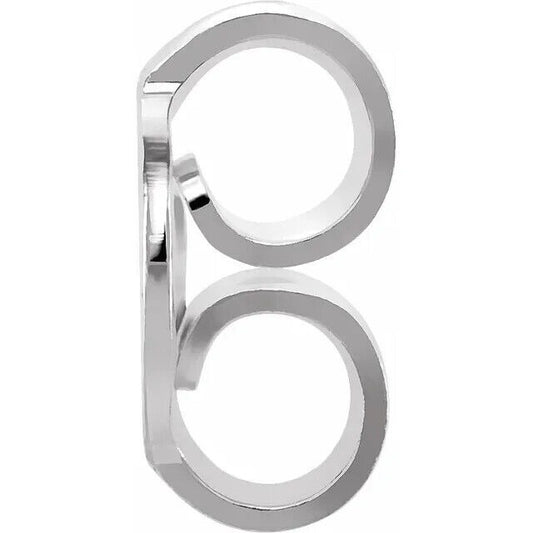 Set of 2 Real 14K White Medium Weight Friction Earring Back with 5.7 mm Pad