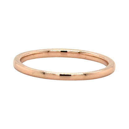 1/10ctw Diamond 14k Rose Gold 1.4mm Band Ring 1.4g Size 6.5
