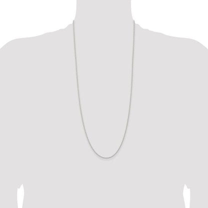 Sterling Silver Rope Chain Necklace 1.5mm 30"