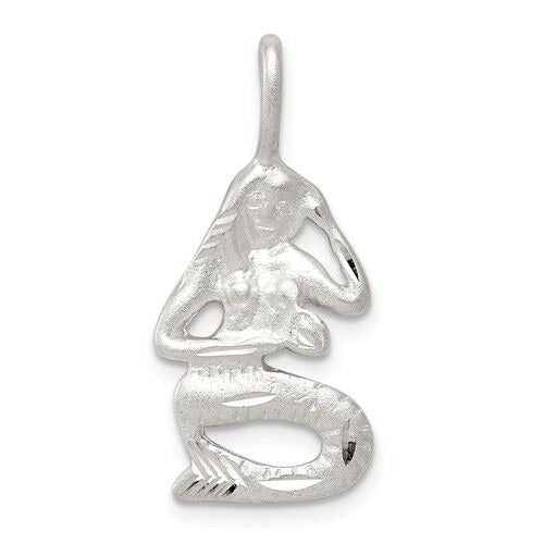 Sterling Silver Mermaid Pendant Charm 925