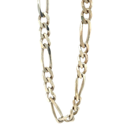 Figaro 20" Inch Sterling Silver Necklace Chain 23.4g