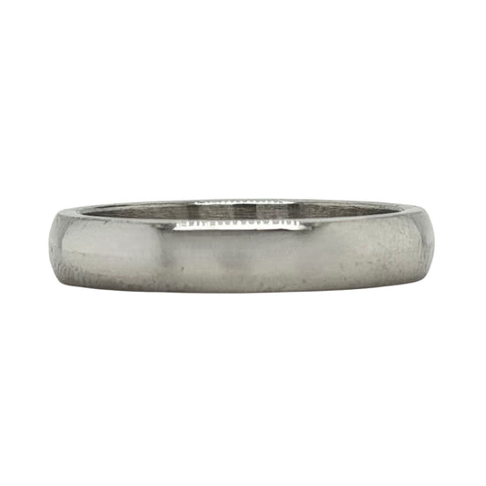 3.7mm 14k White Gold Wedding Band Ring 4g Size 6.5