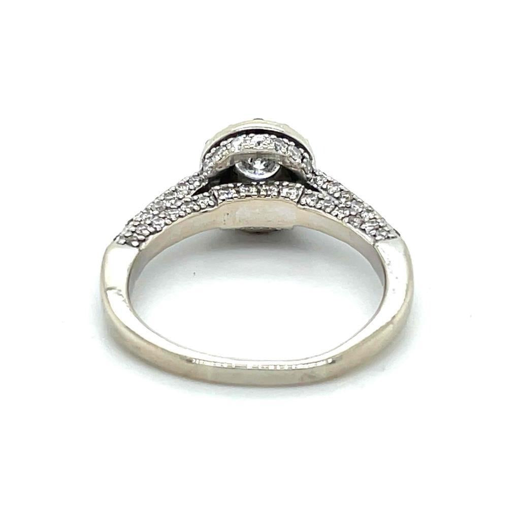 1 Ct Diamond Engagement Ring Solid 14k White Gold 6.75 G-H I2-3 Clarity 4.5g
