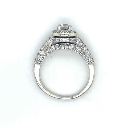 1 Ct Diamond Engagement Ring Solid 14k White Gold 6.75 G-H I2-3 Clarity 4.5g