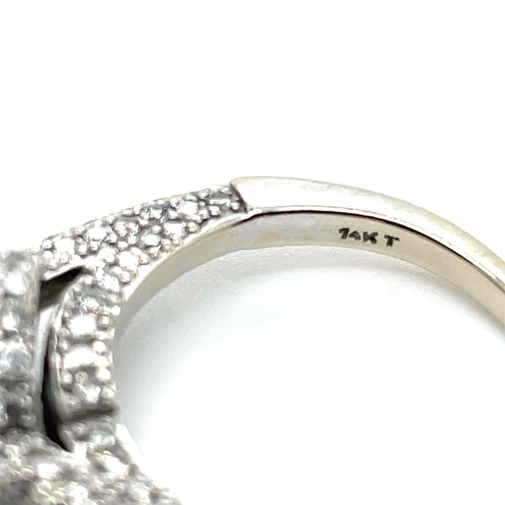 1 Ct Diamond Engagement Ring Solid 14k White Gold 6.75 G-H I2-3 Clarity 4.5g