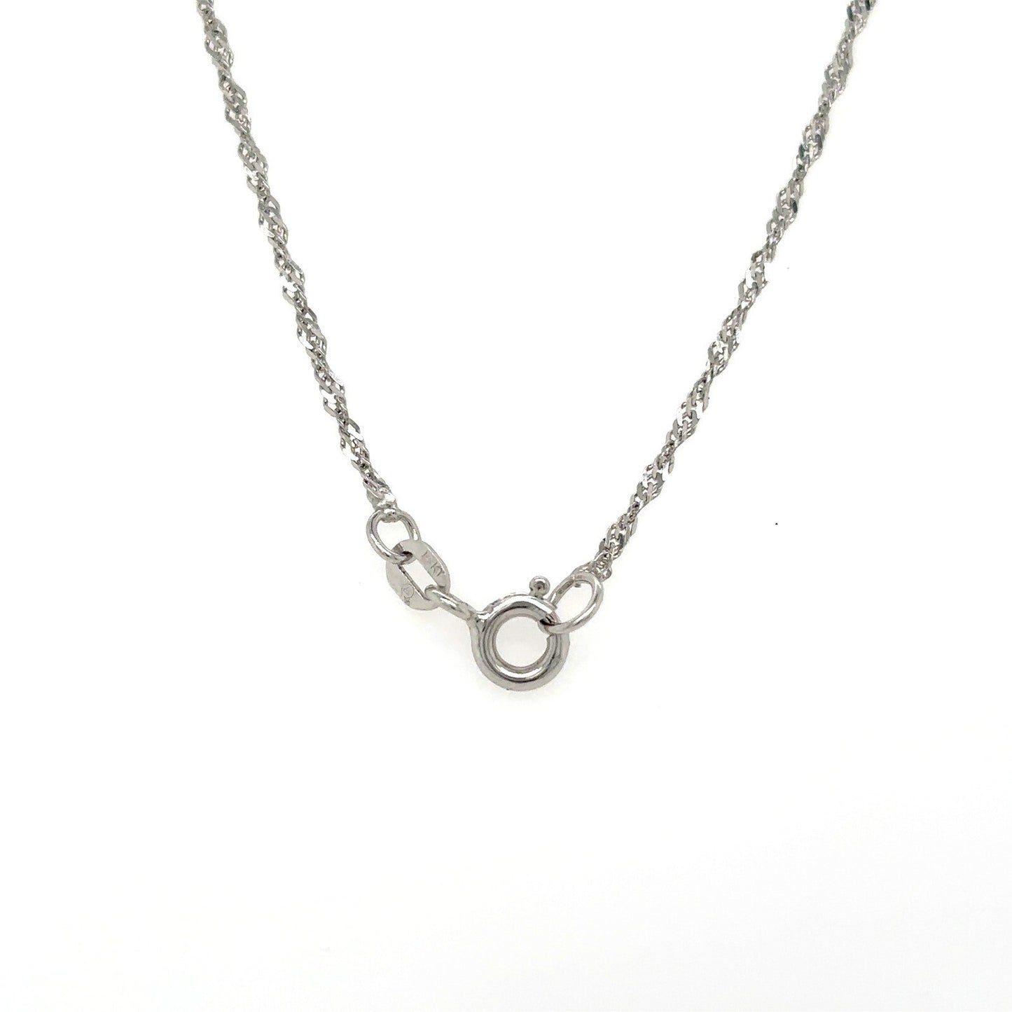 4.45ct Pink Topaz & .28ct Diamond Pendant & Chain 10k White GOLD 4.9g