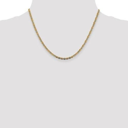 14k Tri-Color Gold 18-Inch Necklace