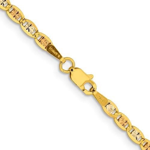14k Tri-Color Gold 18-Inch Necklace