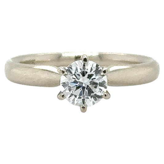 1/2ct Diamond Engagement Ring 14k White Gold 2.2g Size 4.5