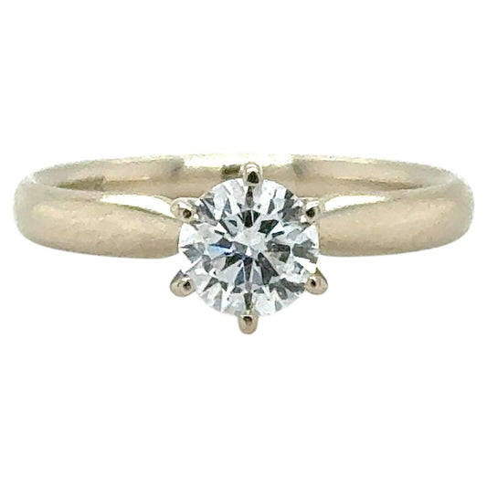 1/2ct Diamond Engagement Ring 14k White Gold 2.2g Size 4.5