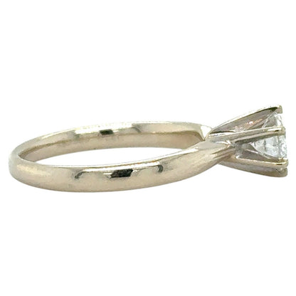 1/2ct Diamond Engagement Ring 14k White Gold 2.2g Size 4.5