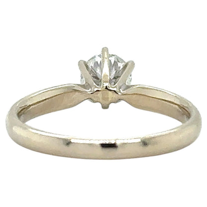 1/2ct Diamond Engagement Ring 14k White Gold 2.2g Size 4.5