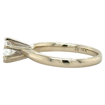 1/2ct Diamond Engagement Ring 14k White Gold 2.2g Size 4.5