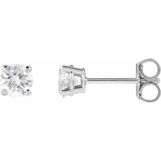 14K White Gold 1/2 CTW Lab-Grown Diamond Stud Earrings