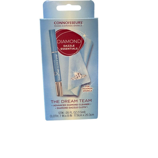 CONNOISSEURS Diamond Dazzle Stik Jewelry Cleaner Solution Pen Diamond Cloth