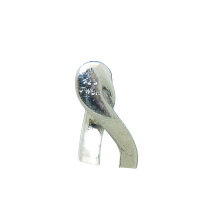 Diamond Accent Pendant Real Solid .925 Sterling Silver Twisted Design 1.0g Elegant Jewelry Piece