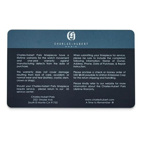 Charles-Hubert Paris Mens Gold-Tone Watch With Brown Leather Strap & Limited Lifetime Warranty