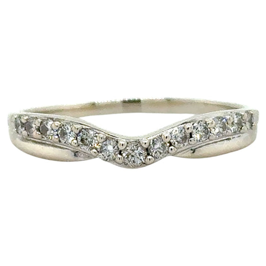 1/5ctw Diamond 14k White Gold Enhancer Band Ring 2.7g Size 10.5 (SI2-I1,G-I)