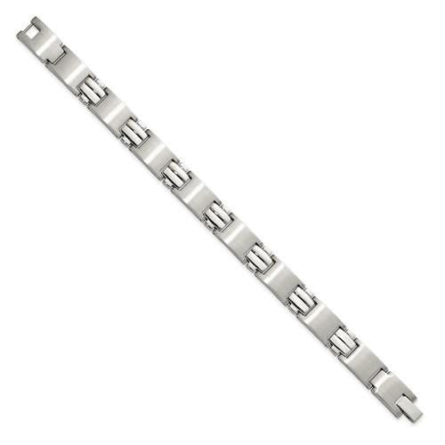 Chisel Stainless Steel Brushed & Polished 8.5 Inch Link Bracelet