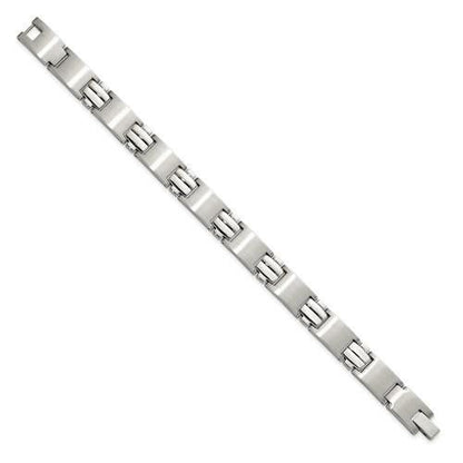 Chisel Stainless Steel Brushed & Polished 8.5 Inch Link Bracelet