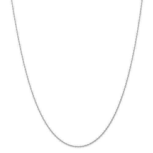 .95 mm Cable Rope 16 Inch Chain 10k White Gold