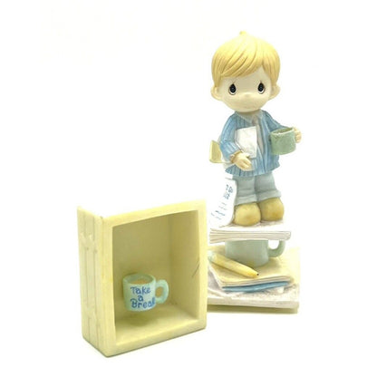 Precious Moments 2000 Great Job Little Boy Trinket Box Figurine