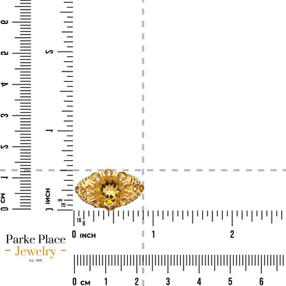 Unique 4.16ctw Yellow Citrine 14k Yellow Gold Ring 5.5g Size 7.25