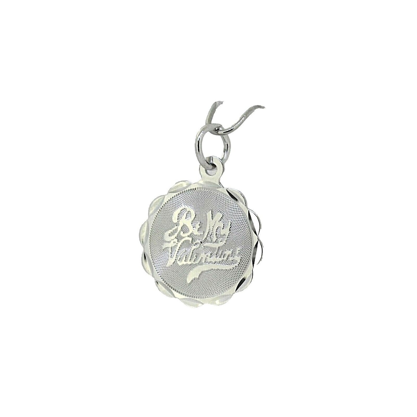 Sterling Silver "Be My Valentine" Engraved Pendant 21mm x 15mm