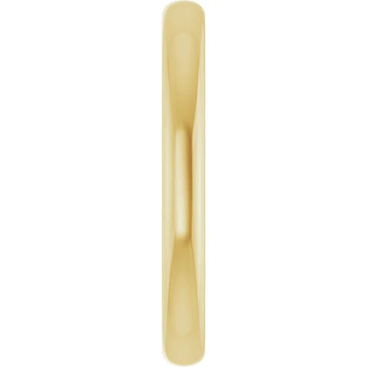 14K Yellow Gold 10x6 Mm ID Charm Bail Oval