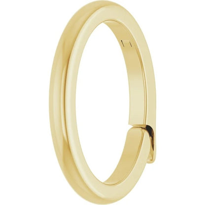 14K Yellow Gold 10x6 Mm ID Charm Bail Oval