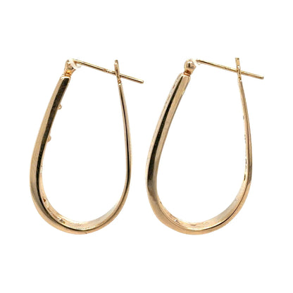 1/2ctw Diamond 14k Yellow Gold Hoop Earrings 7.9g