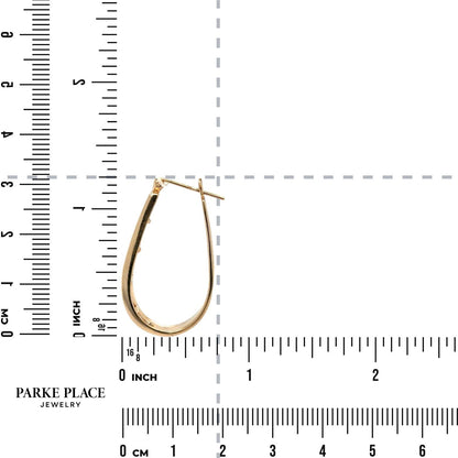 1/2ctw Diamond 14k Yellow Gold Hoop Earrings 7.9g