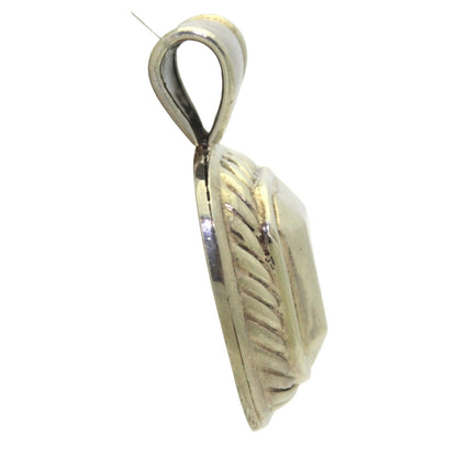 Solid .925 Sterling Silver Pendant Rope Texture 12.7g