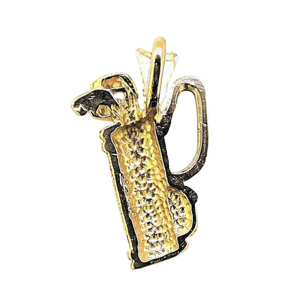 Golf Bag Pendant 14k Yellow Gold 1.7g