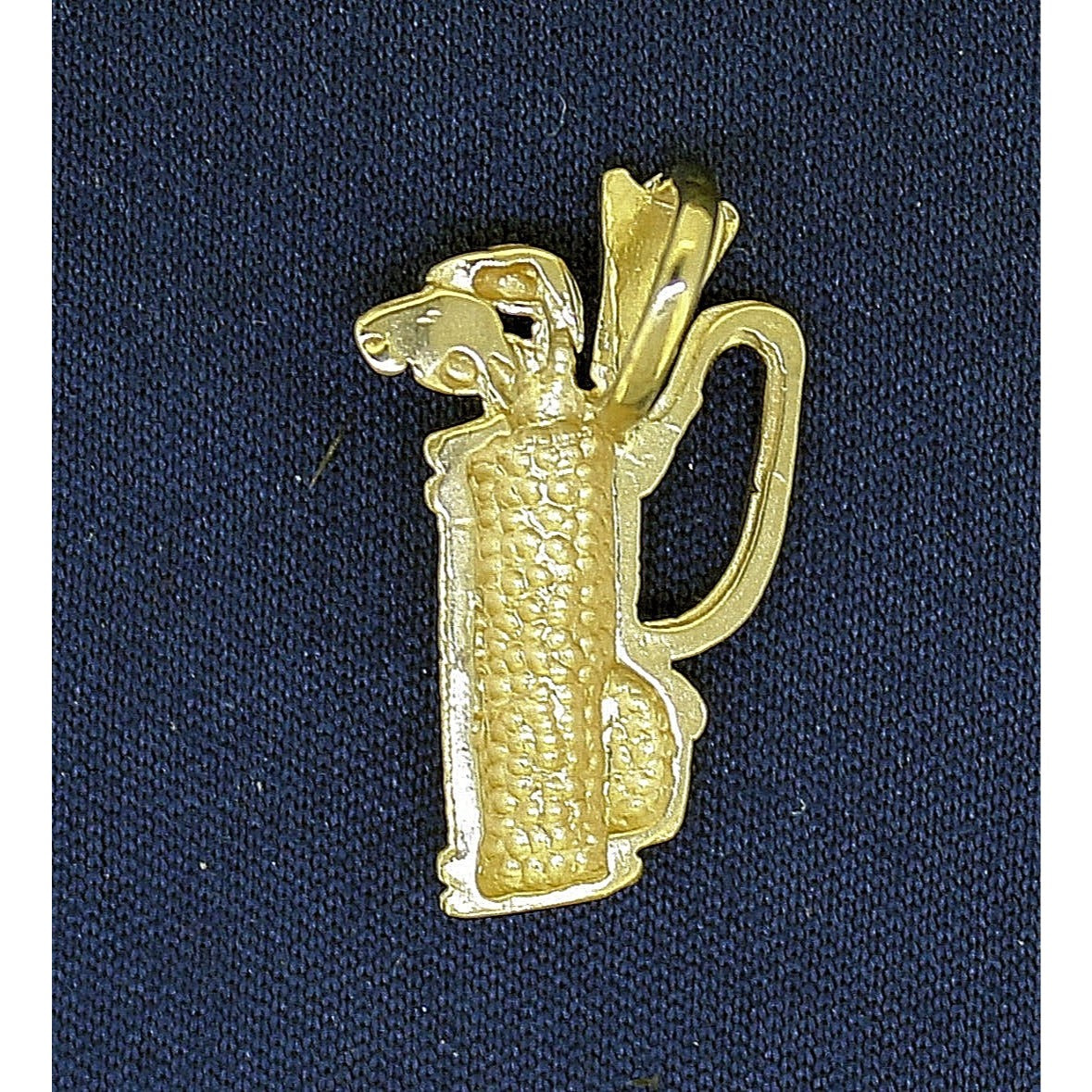 Golf Bag Pendant 14k Yellow Gold 1.7g