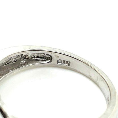 1ct Black & .30ctw White Diamond Ring In 10k White Gold 3.8g Size 7