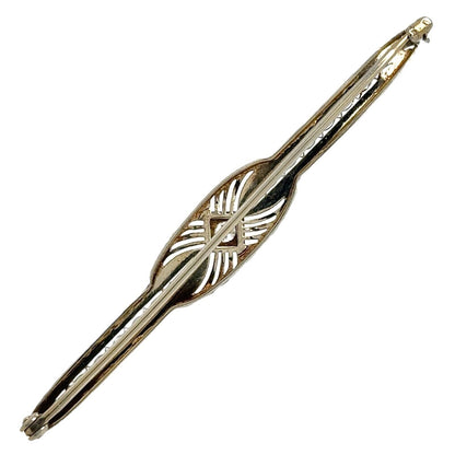 Vintage Diamond 14k White Gold Pin Brooch 4.3g