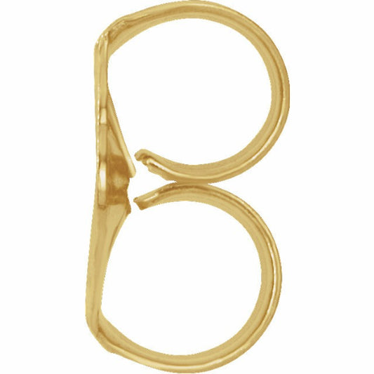 Real 14K Yellow Gold Push-On/Screw-Off Earring Back 3.7 mm Pad